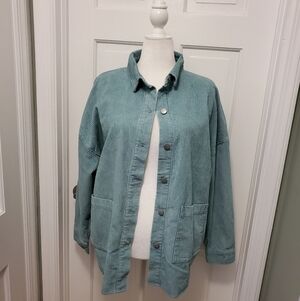 NWT ROXY Washed Cord Jacket Size Large, Relaxed Fit, Casual Wear $78.00